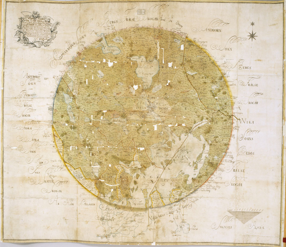 Fredsmilsrösen karta från 1700-talet